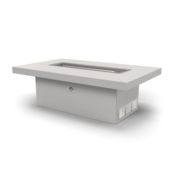 The Outdoor Plus 72 Rectangular Grove Fire Table, Hardieboard, Steel Frame, Play Electronic Ignition, Liquid Propane OPT-URST7216PBEKIT-LP - main